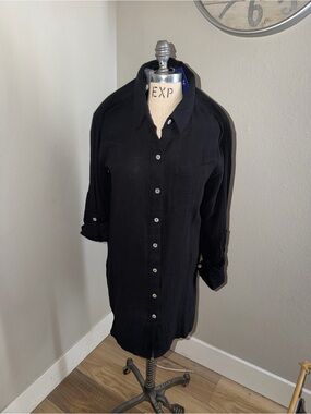 New Collection B Black Women’s Beach Cover XL All Cotton Gauze